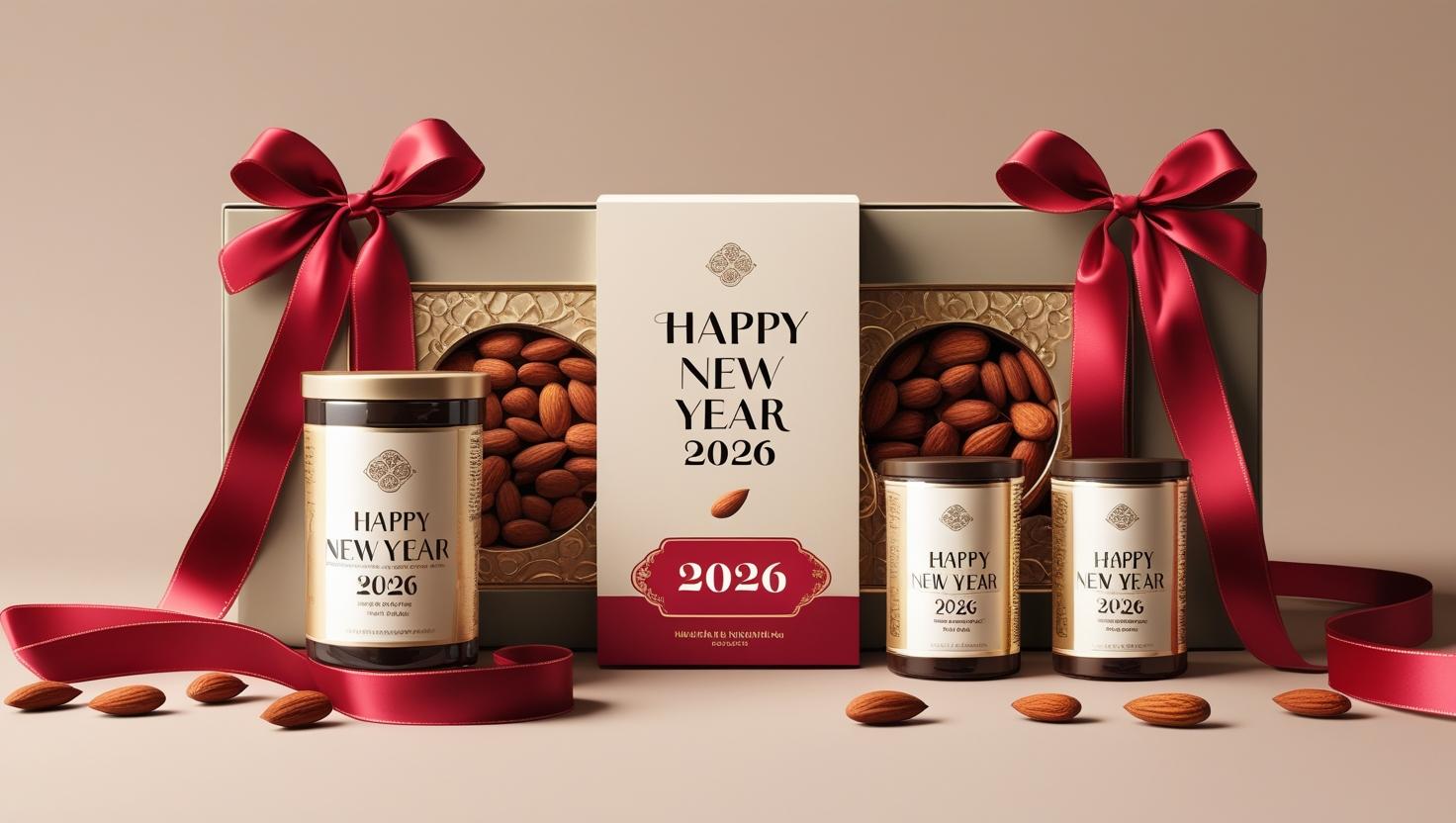 Hộp quà tết cổ truyền Việt Nam năm 2026, sang trọng đẳng cấp, sản phẩm là hạnh dinh dưỡng.