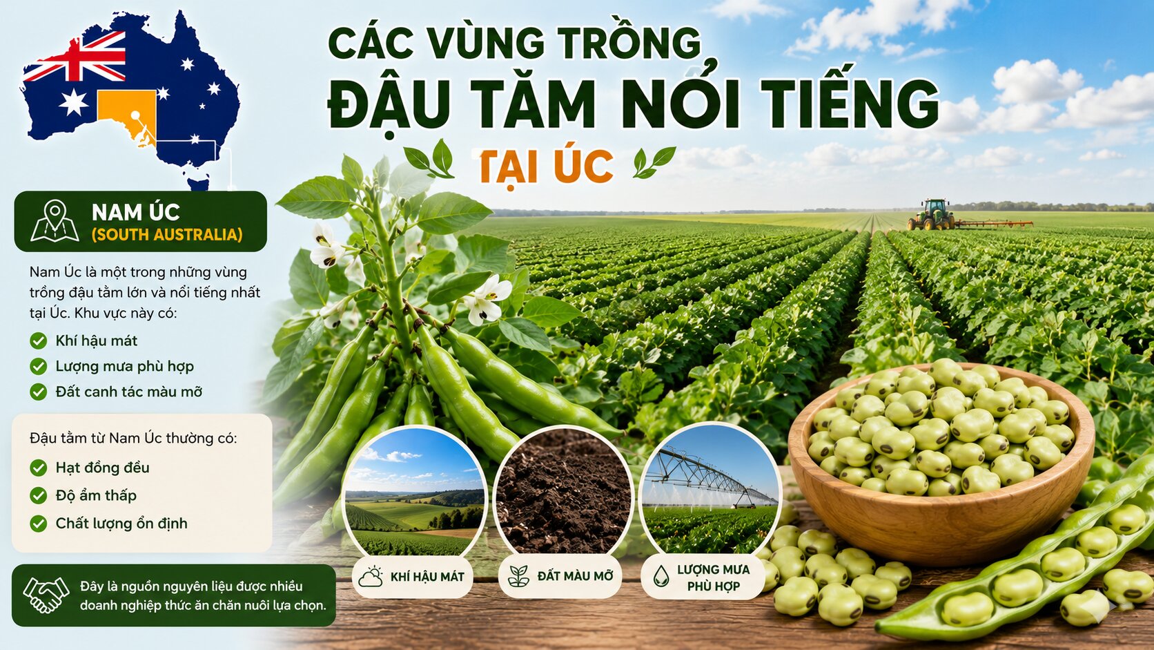 Vùng Trồng Đậu Tằm Úc Nổi Tiếng