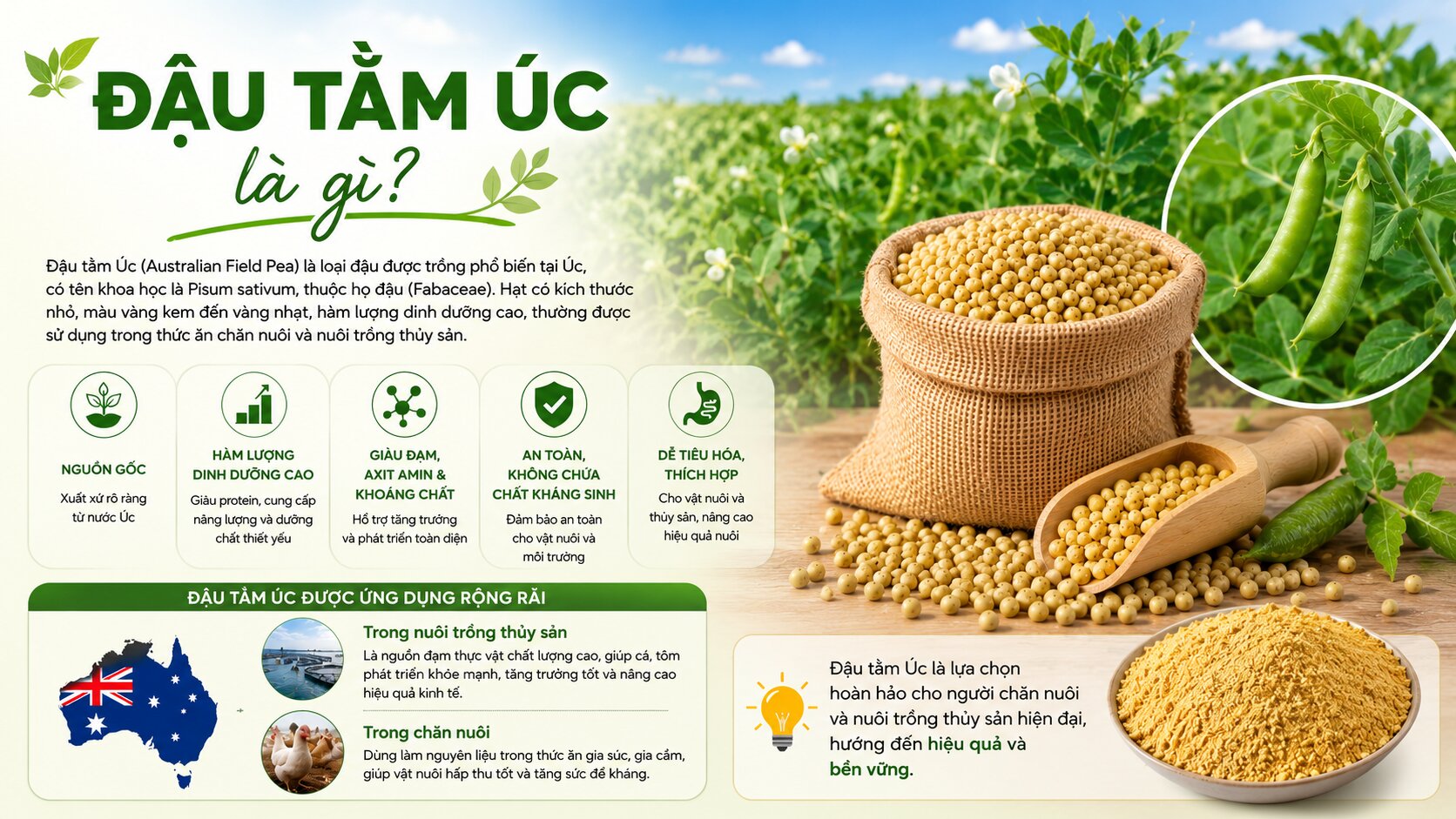 Đậu Tằm Úc Là Gì? Cách Sử Dụng Trong Chăn Nuôi, Thủy Sản